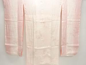 扇に花模様織出し単衣振袖用長襦袢